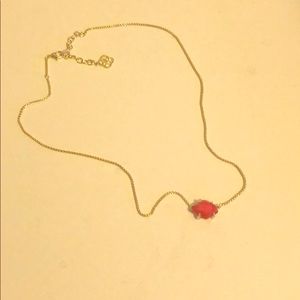 Kendra Scott Red Gemstone Necklace